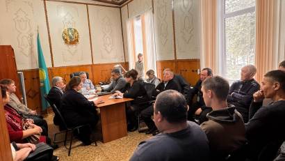 16 февраля 2026 года состоялось рабочее совещание под руководством исполняющего обязанности директора Ветеринарной станции Жамбылского района Асылтасов С.О.